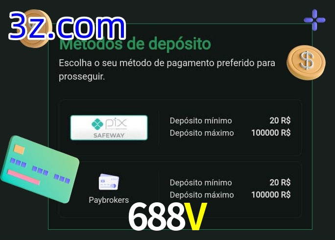 O cassino 688V oferece uma grande variedade de métodos de pagamento